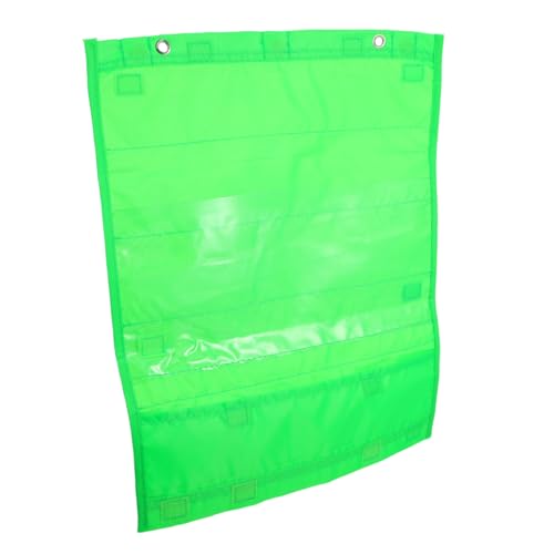 DOITOOL Clear Wall Mount Pocket Organizer for Classroom Management Transparent Storage Hanger with Large Capacity for Cards Easy Installation for Desk Space Saving