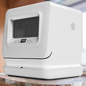 Mini-vaatwasser 45 Cm, Draagbare Vaatwasser, Ingebouwde Watertank Van 5,7 L, Met 5 Wasprogramma’s Tafelvaatwasser, 2…