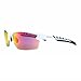 NAKED Optics Sports Sunglasses (Halfframe White/Lens Red)