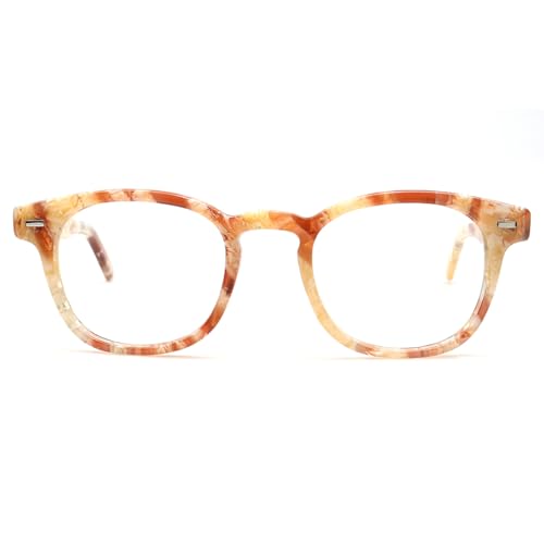 Monturas de gafas retro de acetato transparente estilo carey c2 2