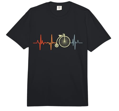Me encantan Las Bicicletas Penny Farthing Comfort Colors Adult Heavyweight T-Shirt