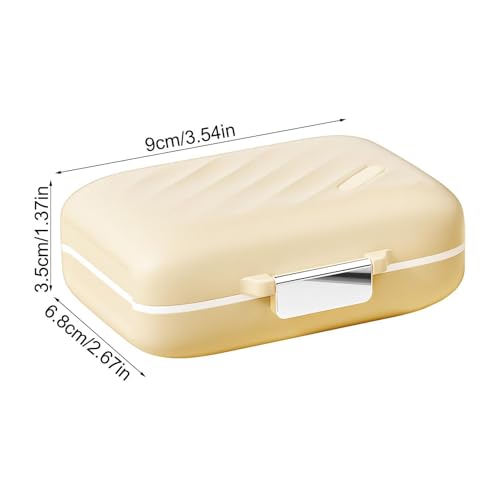 Support de rangement pilules voyage compact avec 7 compartiments hermétiques de poche