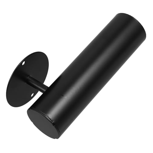 YARNOW Jarrón Tubular De Pared Negro Pequeño para Interiores, Maceta Colgante Metálica Multifuncional para Decoración De Habitaciones y Arreglos De Flores, Diseño Robusto y Versátil