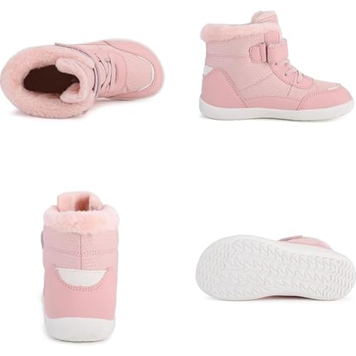 LOSD Kids Winter Barefoot Shoes, Waterproof Barefoot Winter Shoes for Kids, Non-Slip Wide Toe Box High Top Snow Boots2