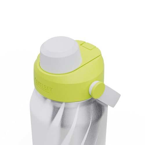 Image of CamelBak Thrive Chug Insulated Stainless Steel Water Bottle, Cold Retention with High Flow Lid for Everyday Hydration and Active Use, 32oz, White Frequency