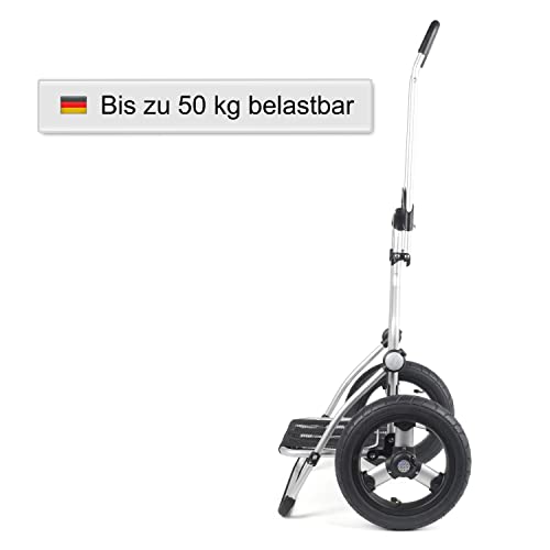 ANDERSEN Einkaufstrolley - Royal Shopper Basil Bloom gelb 50 L Freizeit, Handwagen, recycelt, wasserdicht, Aluminium, klappbar, luftbereiftes Kugellagerrad – Bild 5