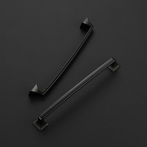 Image of Ravinte Matte Black Square Foot Arch Cabinet Pulls 7-1 /2 Inch 20 Pack