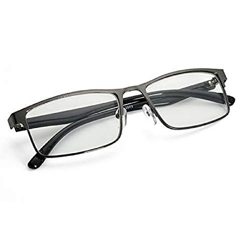 EgBert Moda Negro Miopía Gafas De Metal Full Frame Myopia Glasses - -4.0