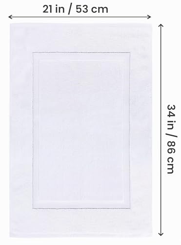 Alfombrillas de baño altamente absorbentes de rizo de algodón puro de 53 x 86 cm 4