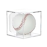 Baseball Vitrine zur Wandmontage, Transparente Acrylwürfel Baseballhalter für die Sammlung Ausstellung und Lagerung von Tennis Softball und Baseballausrüstung, 8 x 8 x 8 cm