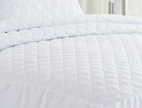 Universal Home Fashions Ruffled Bedspread 2-Piece Set Twin White 39X75 #TOP5