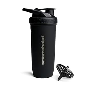 Smartshake Reforce Edelstahl-Protein-Shaker Schwarz 900 ml
