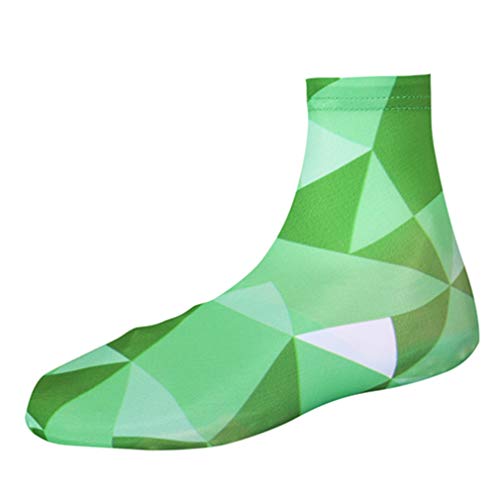 Cubiertas para zapatillas de ciclismo, protectoras contra el viento y el frío, talla M, verde miniatura 4