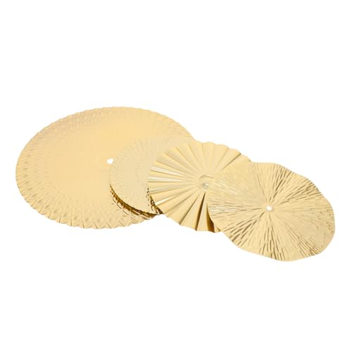 Décoration murale ronde en métal POPETPOP 4pcs or pour embellir le salon