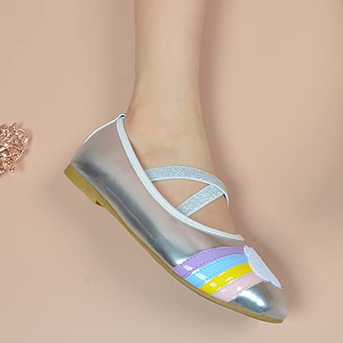 Big Girls Dance Shoes Ballet Shoes Flat Crystal Shoes Elastic 𝐂𝐫𝐨𝐬𝐬 Laces Summer Pageant Shoes4