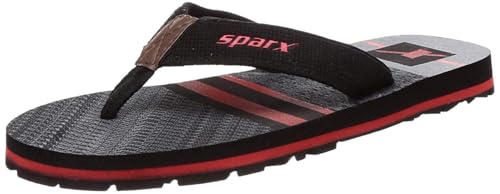 Image of SPARX Mens Sfg-49 Black Red Flip-Flops - 9 UK (SFG-49)