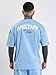 Amstaff Herren Logo 2.0 T-Shirt | Baumwolle & Rundhalsausschnitt | Lockere Passform | Atmungsaktiv | Hellblau Weiß S