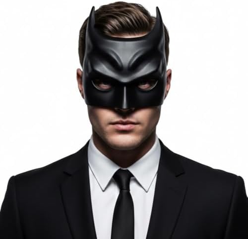 Midnight Bat Masquerade Mask for Men - Dark Wing Gothic Costume Mask Bat Man Mask