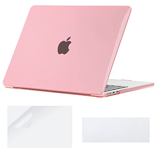 Coque MacBook Air 13.6 M2 rose cristal pour protéger votre ordinateur au bureau
