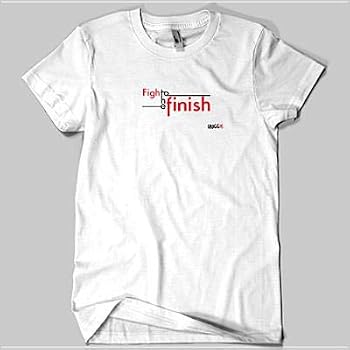 Hardcover Fight to the Finish X-Large White Men's T-Shirt Book
