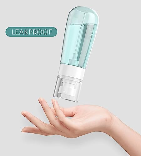 Image of Zollyss Plastic Spray Bottles, 100ML, Set of 2, Transparent Refillable Fine Mist for Toiletries, Perfume, Toner, Travel Cosmetics