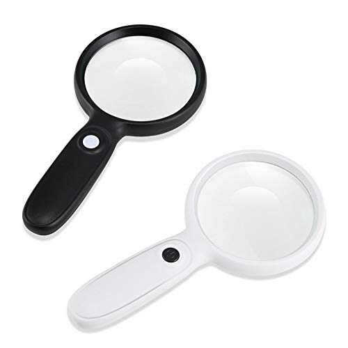 Loupe à main 30x d'excellente finition avec miroir grossissant et éclairage LED Selfless - 5