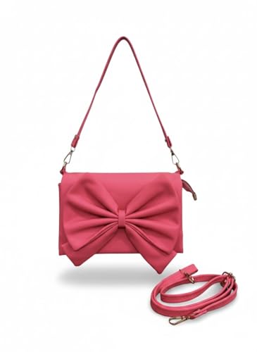 Image of Women's Bow Crossbody Bag - Shoulder Purse & Sling Handbag - Multi-Pocket Partitioned Side Bag with Adjustable Strap for Party, Wedding & Casual