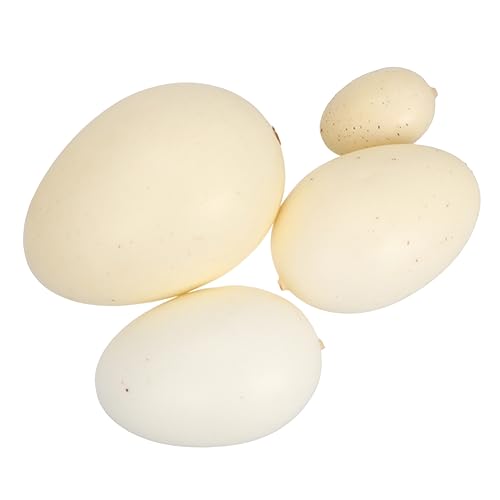 Toddmomy 4pcs Assorted Simulation Bird Eggs Speckled Egg Models for Painting Practice DIY Crafts Lightweight for Easter Decorative Uses