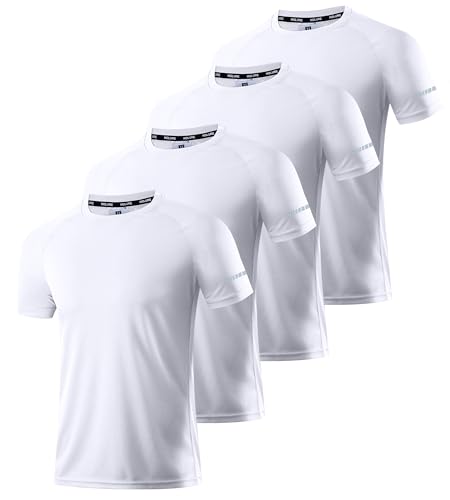 Image of Men's Quick-Dry Sportswear T-Shirts,4 /6 Pack Breathable Moisture Wicking Gym Tops for Training & Workout,Short Sleeve Tees