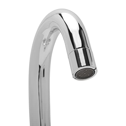 Image of Hindware Italian Collection F340027CP Elegance Hot and Cold Sink Mixer with Swivel Spout (Wall Mounted), Brass with Chrome Finish