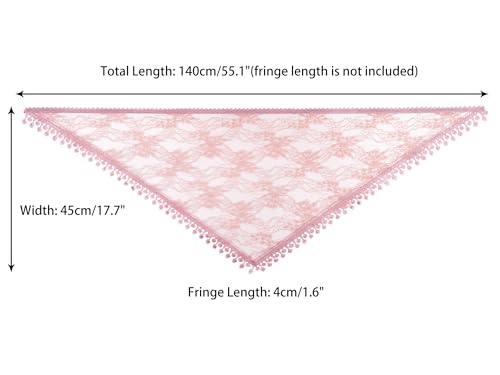 Lace Floral Mantilla Scarves, Crochet Tassel Triangle Shawl, Cathedral Chapel Church Head Covering Mass Bridal Veils3