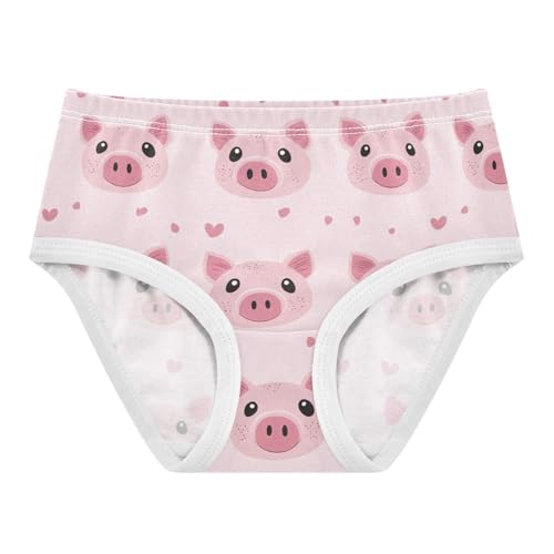 Wusikd Cute Piglet Girls' Underwear Cotton Pink Girls Briefs Soft Toddler Underwear 2T