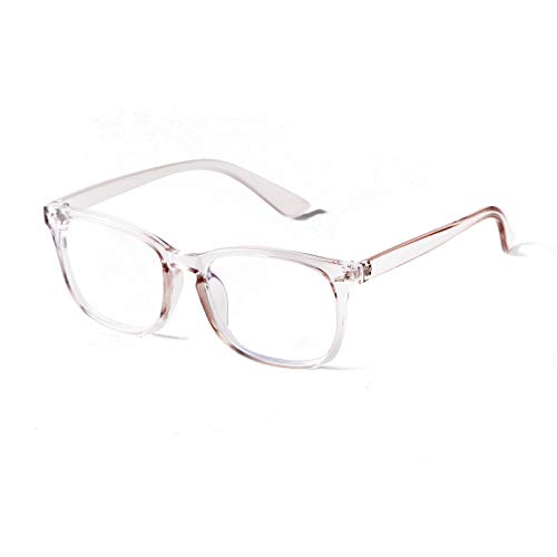 GIFIORE Lunettes de blocage de la lumière bleue pour femme sans ordonnance carrée Nerd Unisexe Cadre pour ordinateur Cover
