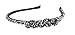 Produktbild Glamour Girlz Haarreif für Damen, extra glitzernd, Strass, schmales Design, Schwarz / silberfarben