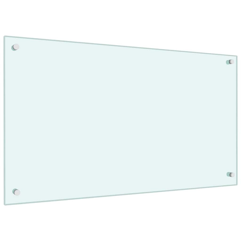 Solivagant Küchenrückwand 2 pcs Weiß 90 x 50 cm Gehärtetes Glas, Küche Esszimmer,Küchenhelfer -utensilien, 15 kg-3415420