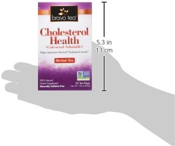 Miniatura 5 de Bravo Tea Cholesterol Health Té de hierbas sin cafeína, 20 bolsas de té