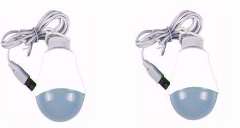 HCR ACCESSORIES USB Bulb led Light (Pack of 2) Use with Power Bank, Mobile Via OTG, Pc, Laptop, Charger Etc Emergency Light