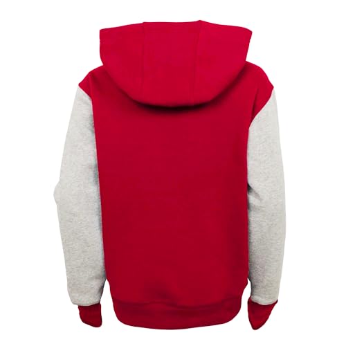 Outerstuff NFL Kids Youth 8-20 Heritage Team Color Primary Logo Pullover Raglan Hoodie, Atlanta Falc