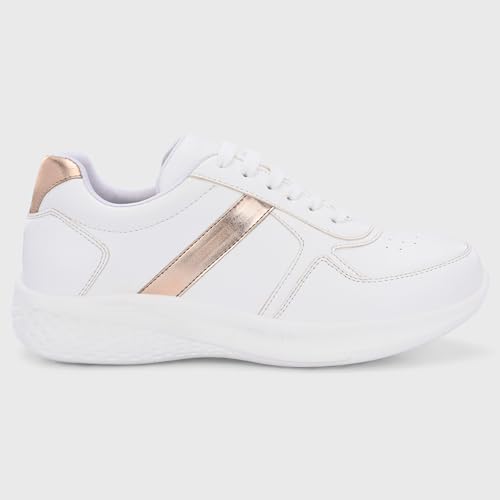 Image of Centrino Womens Casual Shoes | Colorblock Sneakers with Ultra Soft Cushion Lace-Up Shoes All-Day Comfort | Trendy & Lightweight Design | Low Top Flat Sole (7617)