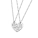 Generic 2Pcs Sorella Collana In Lega di Little Big Sister Amicizia Regalo Dei Monili Best Friend Collane di Puzzle Di Corrispondenza Del Pendente Del Cuore per 2 Delle Donne Della Ragazza