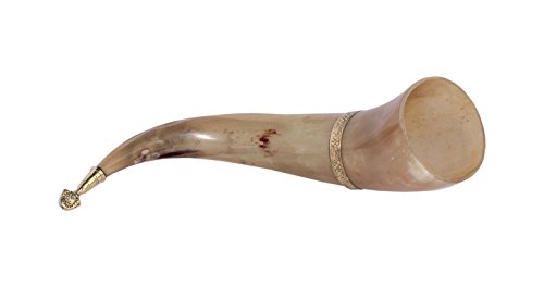 Beer Horn Mug Game Of Thrones Brass Adorned Vikings Horn Medieval Drinking Horn With Attractive Leather Belt (Hbm-580) #TOP5