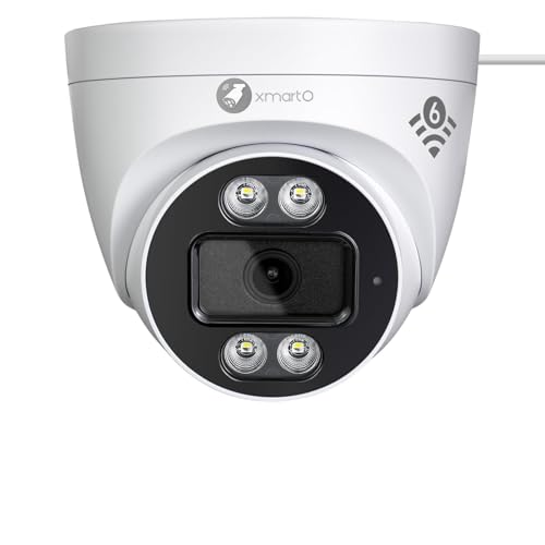 xmartO Indoor Wireless Camera for Home Security, 2K HD Dome Security Camera with 5G Dual Band WiFi 6, 2-Way Audio, SD Card Slot, IR and Color Night Vision, 24/7 Surveillance Camera, No Monthly Fee