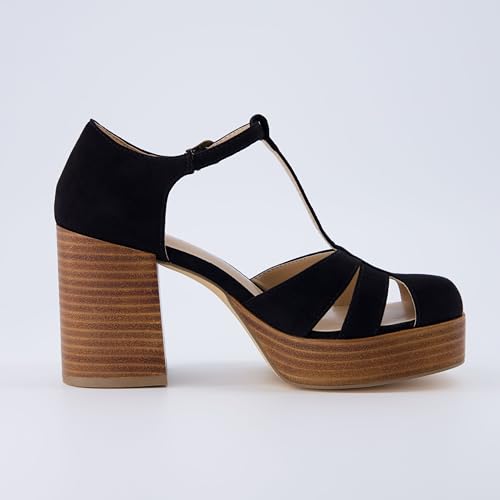 CUSHIONAIRE Women's Tizzy Mary Jane Platform Heels +Memory Foam, Wide Widths Available4