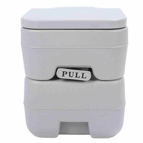 Dioche Toilettes Portables, capacité de Charge de 440lb, Pompe à Piston à Double Sortie, Chasse d'eau, Toilettes de Camping en Plein Air pour Voyages en Voiture, Bateau et Camping-car (20L)
