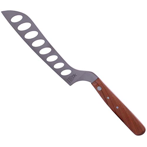Windmühlenmesser Käsemesser Langloch - rostfreier Edelstahl - Griff Kirschholz - Klinge 15,6 cm