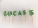 Velas de cumpleaños personalizadas. Escoge el nombre, edad y el color de...