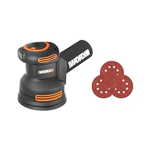 WORX NITRO WX823.9 Draadloze excentrische schuurmachine, 20 V, schuurschijf 125 mm, ideaal voor vlakke of gebogen oppervlakken, borstelloos, variabele snelheid, levering zonder accu en oplader