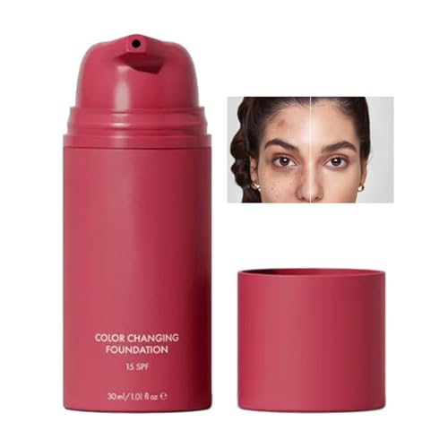 Base de maquillaje que cambia de color | Maquillaje natural resistente al agua - Base de corrección de la piel resistente al sudor, piel seca, sensible y aceitosa, viajes, hogar, picnic, fiesta
