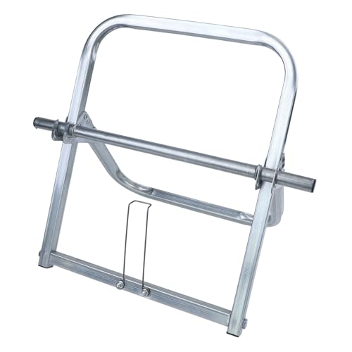 Lawnoval Soporte de bobina de alambre de un solo eje, dispensador de carrete de cable de acero de 41 x 33 cm para cable eléctrico, cuerda y paracaídas, color plateado