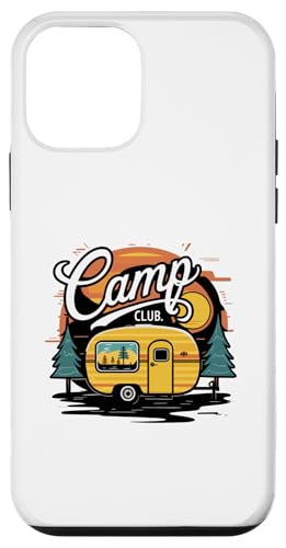 Camp Club Funny Happy Camper RV Life Niños Mujeres Camping Carcasa para iPhone 12 mini